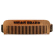 Load image into Gallery viewer, MEAN BEARD Torch-branded Coffee or Tobacco Infused Wide Tooth Wood Beard Comb