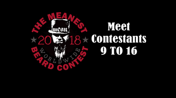 Contestants 9 to 16 - The 2018 MEANest BEARD Worldwide Contest
